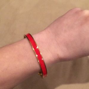 Kate Spade gold and red bangle